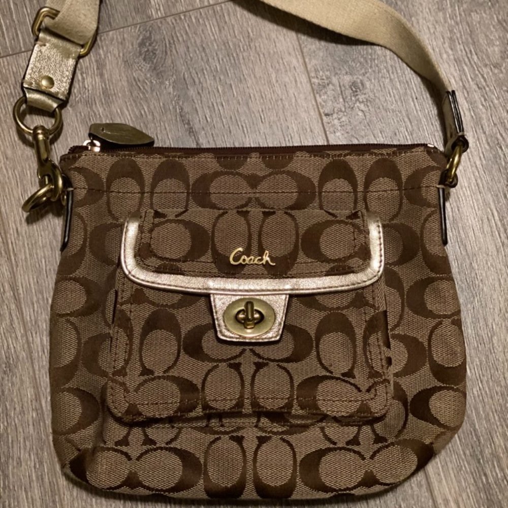Coach Crossbody Brown Logo